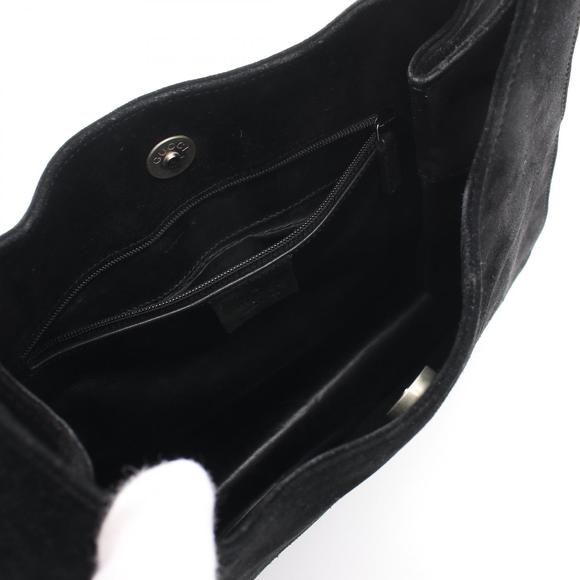 Gucci Shoulder Bag Suede Leather Black - Picture 3 of 10